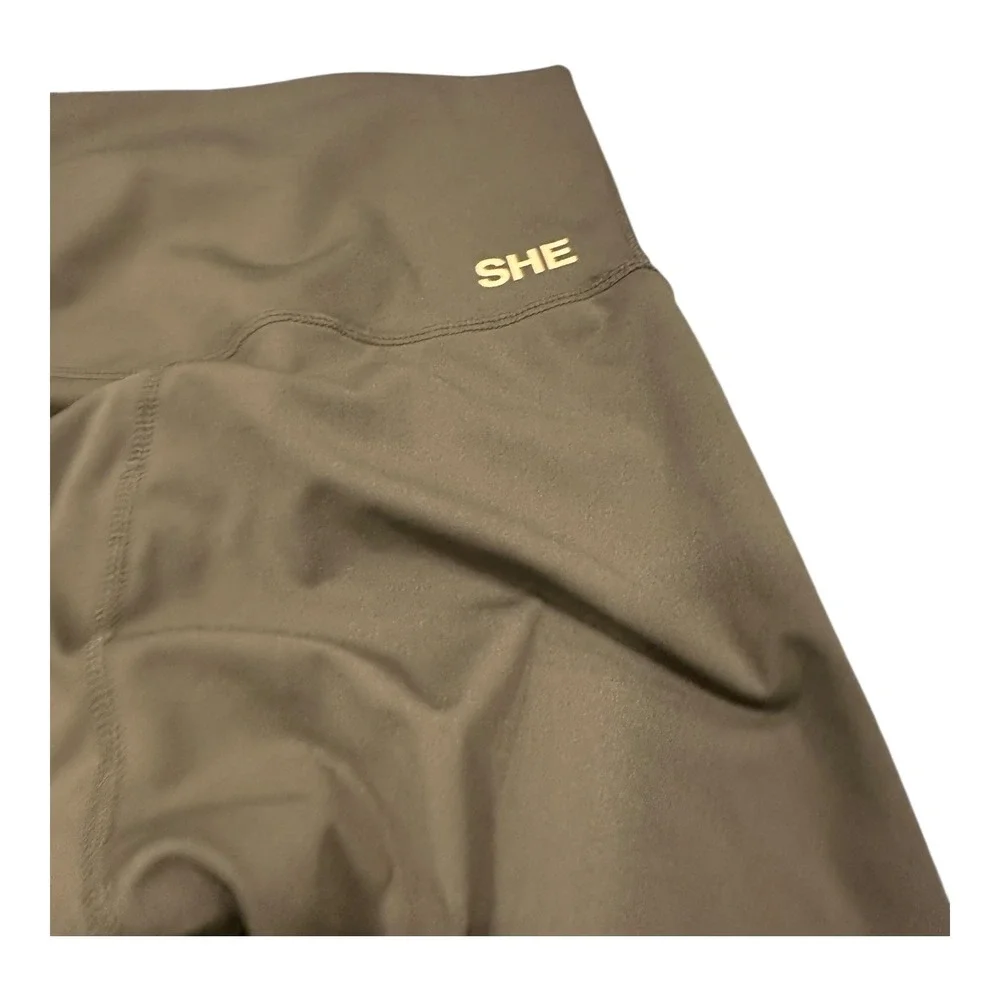 SHE Olive Green Leggings Wolf Logo Small Limited Edition #340 of 500 Athleisure - Picture 12 of 16